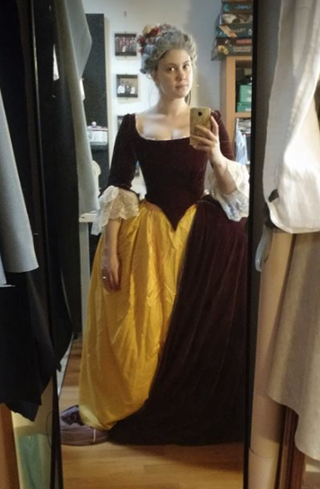 Wine velvet robe