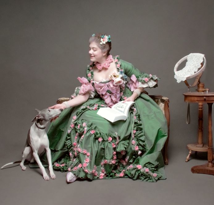 Madame de pompadour dress whippet