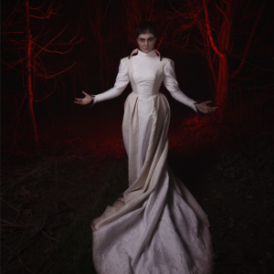 White blood lily dress
