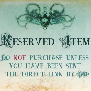 The Temptress 1/4 - Reserved listing for Lovisa