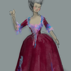 Poisonous plum- 18th century round gown