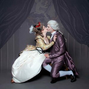 Late 1770s Inspired Harlequin Fancy Dress Gown