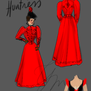 Scarlet Huntress 1897-1900 robe à transformation