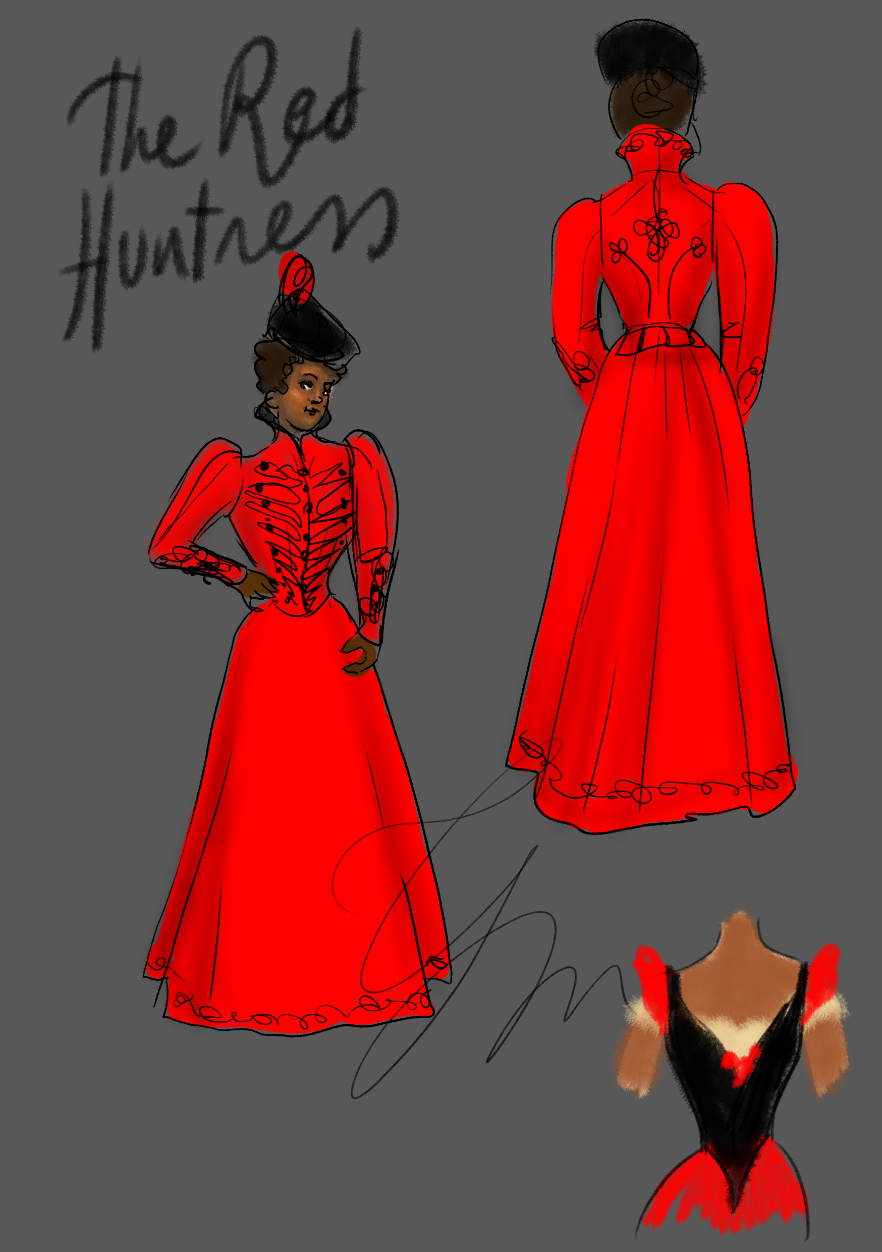 Scarlet Huntress 1897-1900 robe à transformation - Image 5