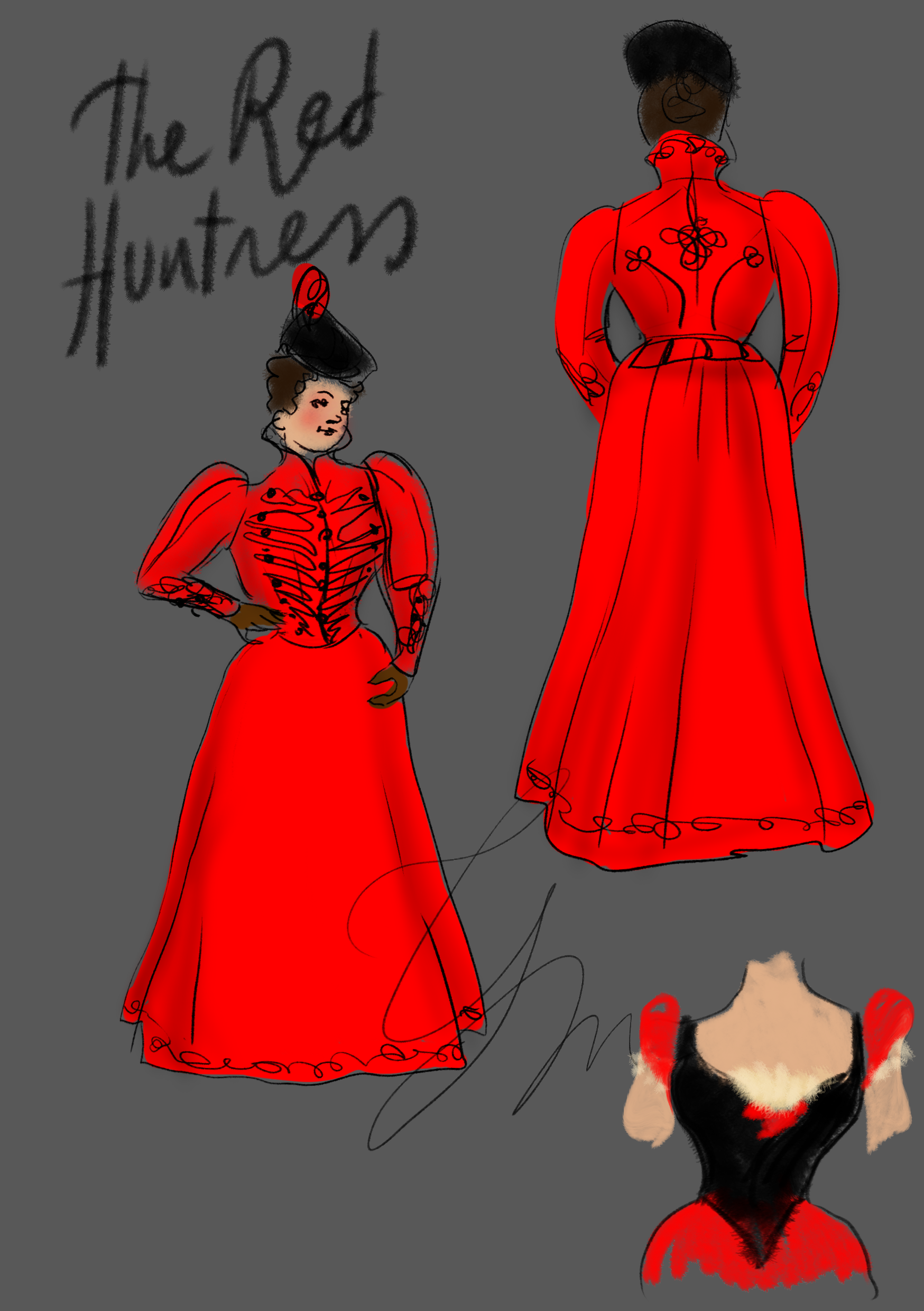 Scarlet Huntress 1897-1900 robe à transformation - Image 4