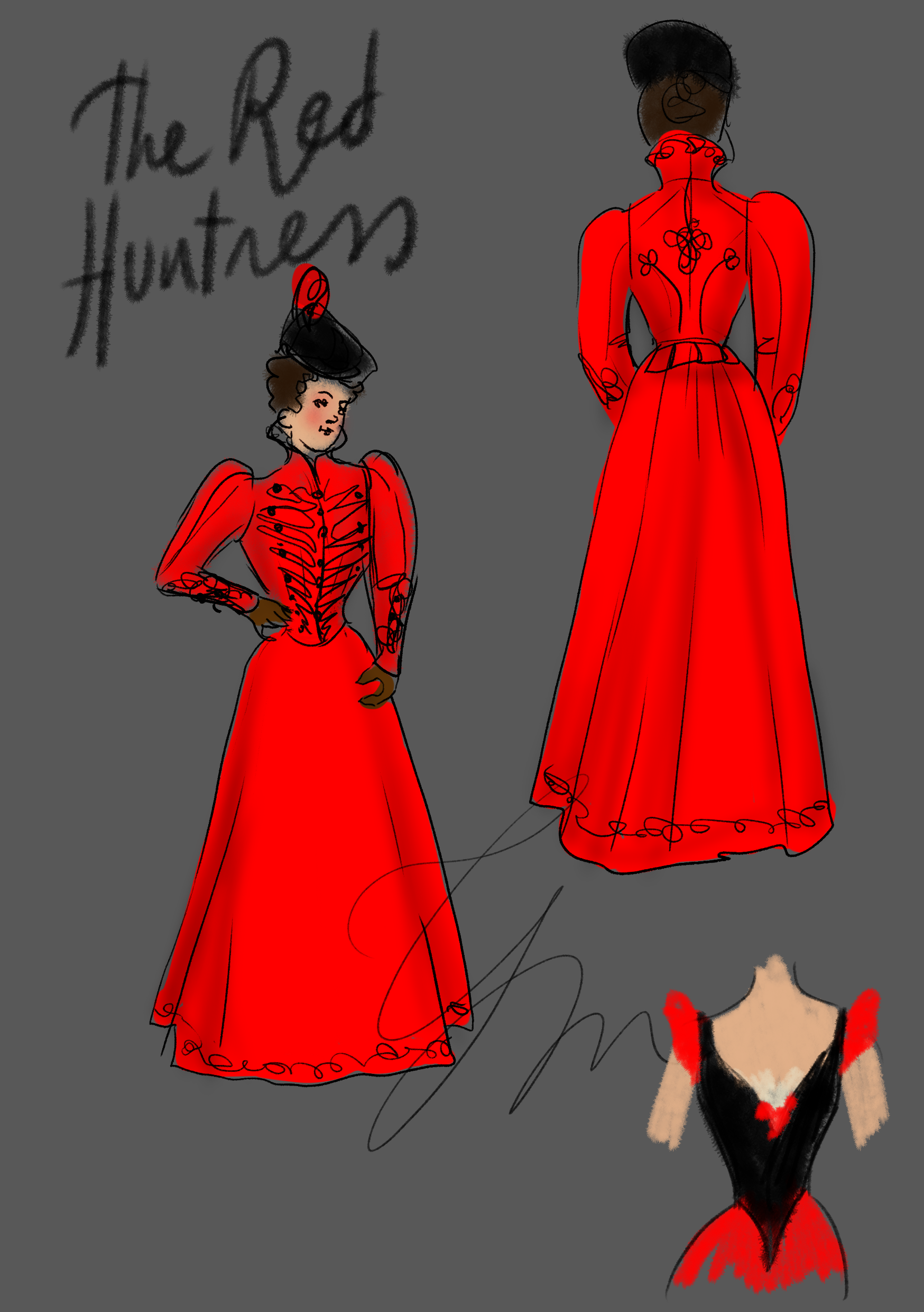 Scarlet Huntress 1897-1900 robe à transformation
