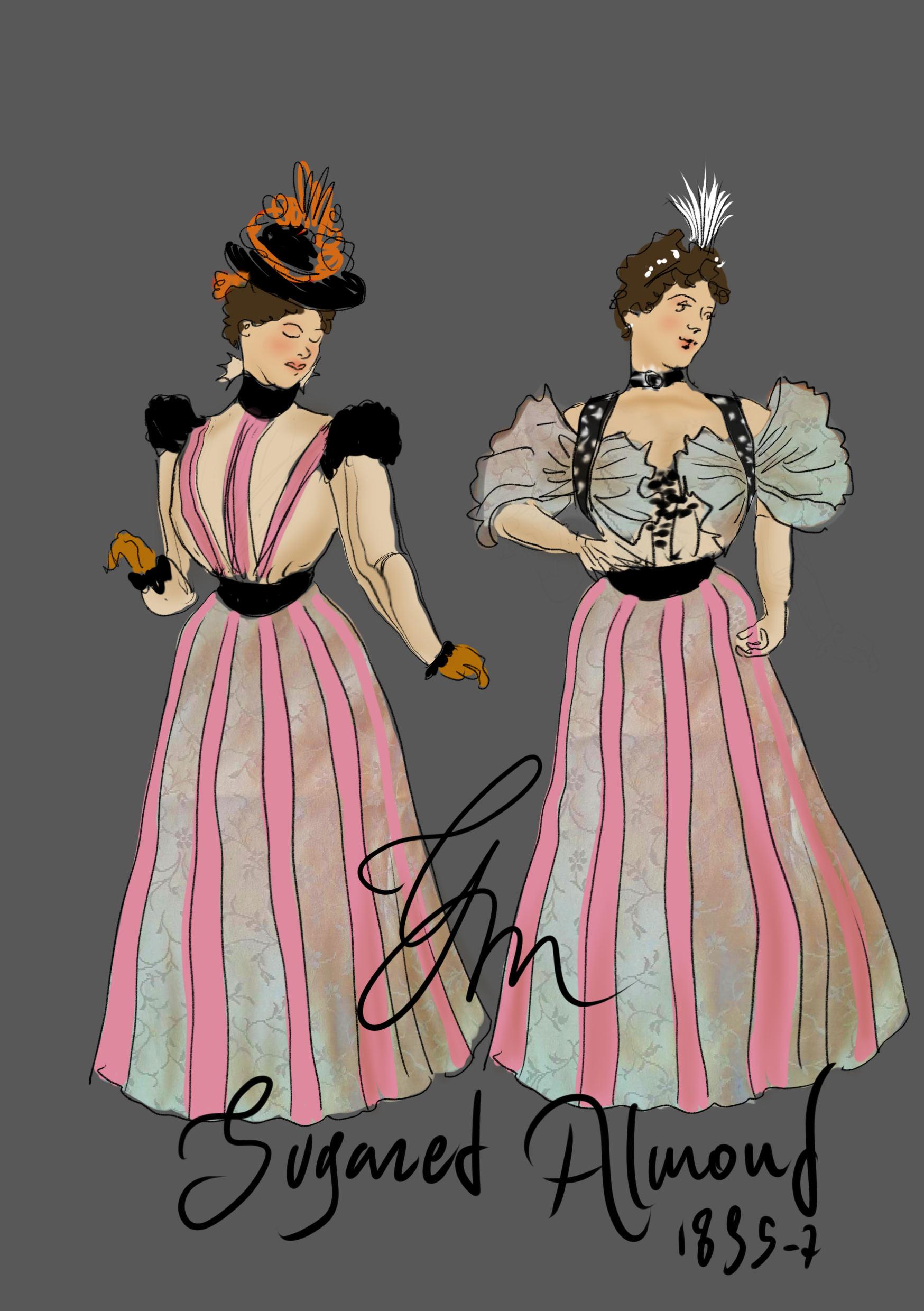 Sugar Almond 1895-1897 robe à transformation - Image 3