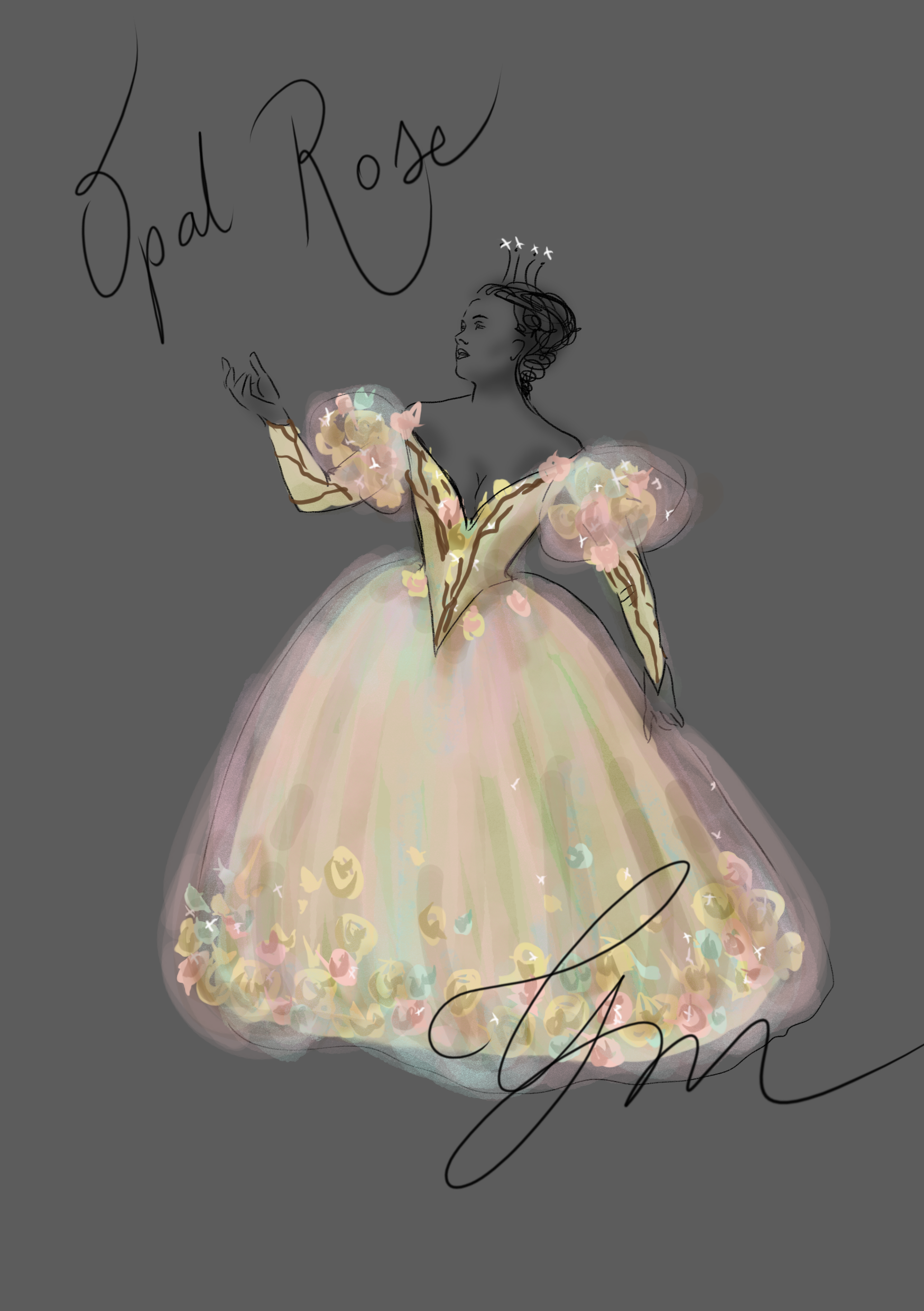 Opal rose fantasy wedding (or not) dress