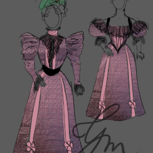 Pinwheel in ancient mauve - 1895-1897 robe à transformation