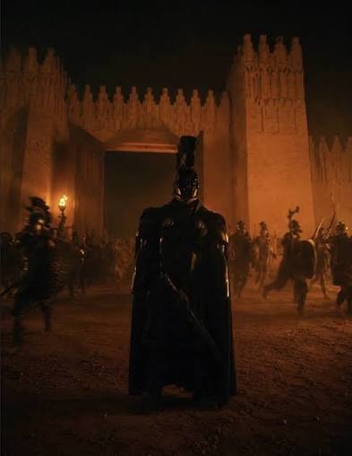 Odyssey 5 Agamemnon's armor in Christopher Nolan's Odyssey