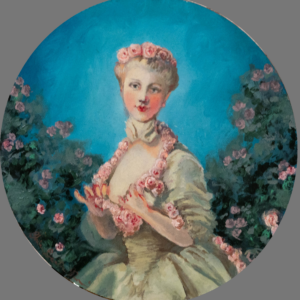 Young Woman with a Garland of Roses