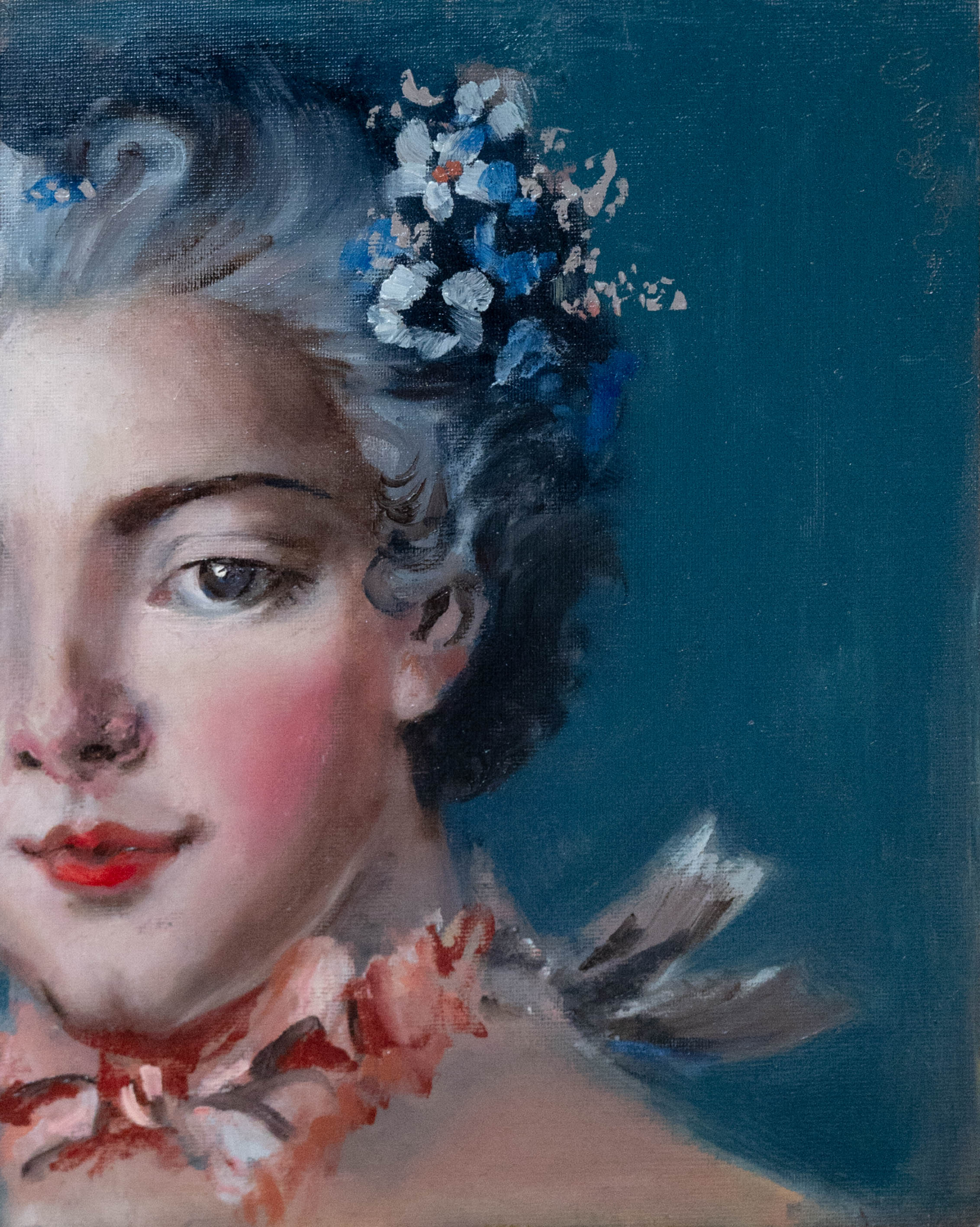 Madame de pompadour closeup portrait