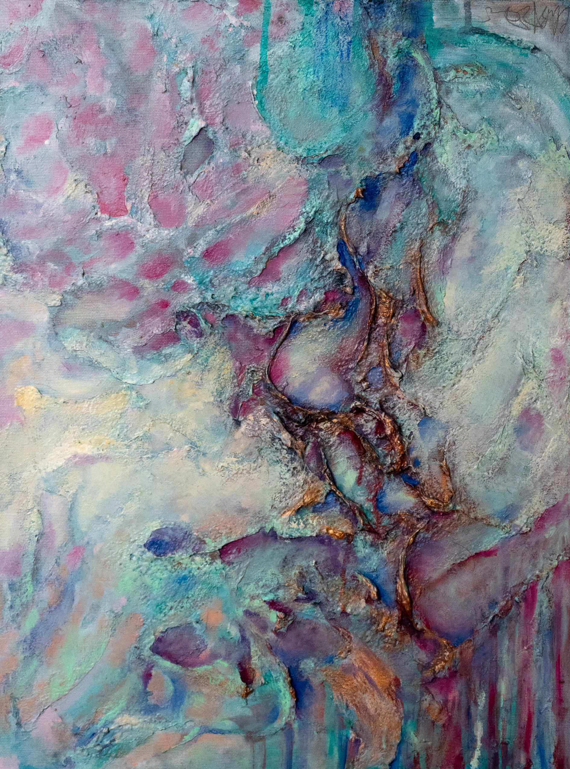 3d oil painting, abstract, inspired by the tv series Arcane