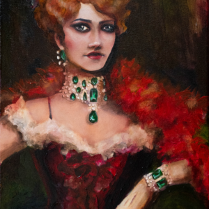 The lady in red