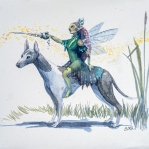 The faerie queen leads the fireflies to battle