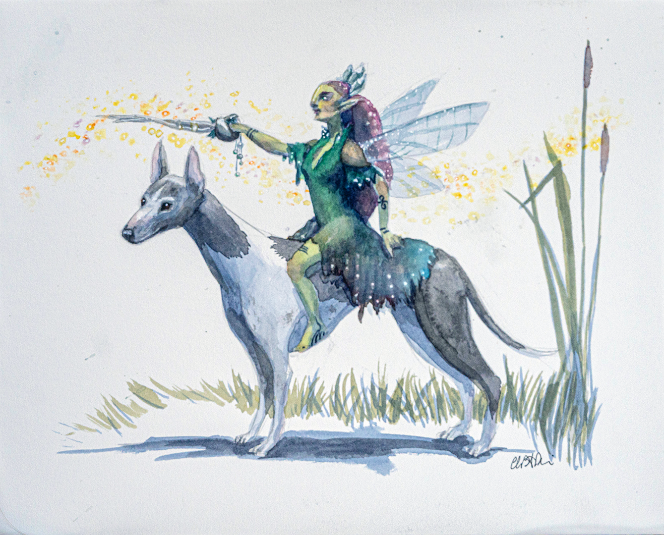 The faerie queen leads the fireflies to battle